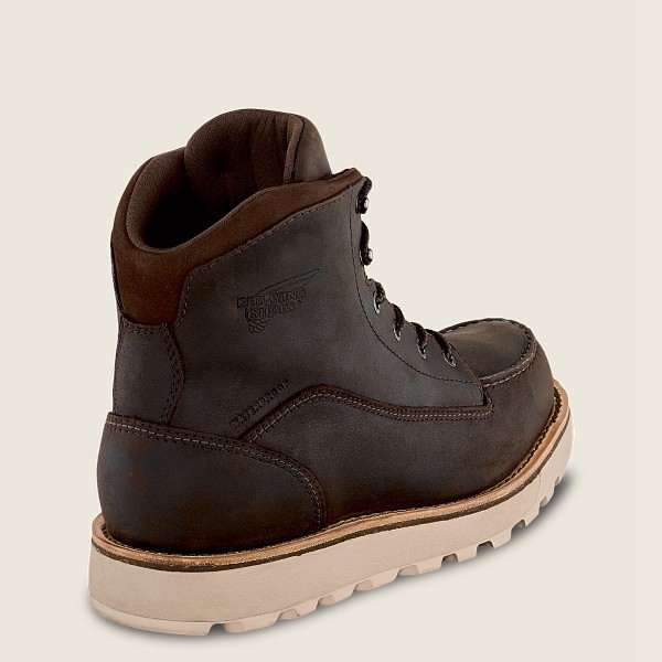 Work Støvler Herre - Red Wing Traction Tred Lite - 6-Inch Waterproof Soft Toe - Mørkebrune - HKMDPF-